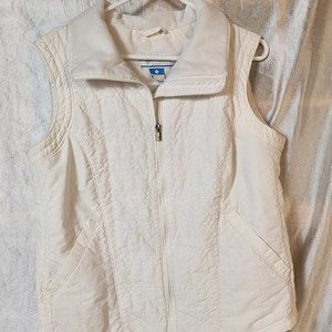 Nearly New Women's Columbia Winter White Quilted Vest Size XL - EXCELLENT
